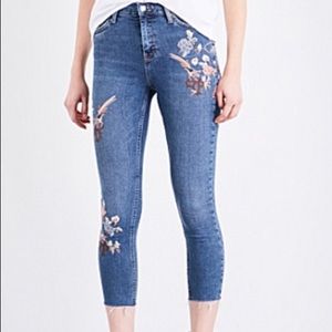Cute Embroidered Topshop Jeans